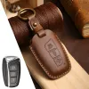 Car Key Case Cover Fob Leather Keyring Holder for Hyundai Santa Fe IX45 Equus Genesis Fiesta Lafesta Azera I30 Ix35