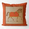 Luxury Top Nordic Orange Ins Style Pillow Cover Modern Model Room Bedroom Simple Throw Pillowcase Car Cushion Backrest