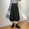 Skirts Corduroy Long Pleated Skirt Women High Waist Vintage Winter Korean Autumn Casual A Line Saia Feminina