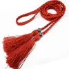 Belts Waist Chain 160cm Woven Tassel Ladies Tassles Waistband Braided Belt Rope Women Decorated Present