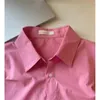 Blouses Femmes Printemps Style coréen chemise rose femmes 2024 mode à manches longues Blouse ample femme col rabattu chemises dames bureau hauts