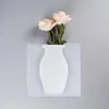 Vases Tear-resistant Silicone Vase Modern Reusable Window Set For Fridge Door Glass Wall Mount Decorative Home