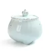 Opslagflessen Celadon Theepot Creatieve Keramische Afdichting Snoep Geneeskrachtige Kruiden Koffiebonen Tank Set Accessoires Keuken Voedselcontainer