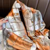 Exquisite design classic letter 100% silk scarf for women lady chic unique nice quality soft headband scarves size 180*90cm