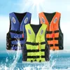 Adulte enfants natation gilet de sauvetage flottabilité réglable costume de survie polyester enfants gilet de sauvetage avec sifflet à la dérive sauvetage 240219