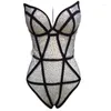 Bühnenkleidung Frauen Pole Dance Kostüm Gogo Kleidung Voll Silber Strass Body Bar Nachtclub DJ Festival Rave Outfit XS6707