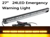 Lumières de secours 12V 24 LED voiture camion barre lumineuse stroboscopique balise d'avertissement lampe de toit étanche éclairages de danger Amber1561245