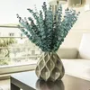 Flores decorativas de longa duração, folhas de eucalipto sem rega, 10 peças, ramos de folhas naturais para decoração de casa, verde não murcho