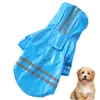 Hondenkleding Regenjas voor huisdieren 1 STKS Lichtgewicht reflecterende PU-regenjas met capuchon voor honden Duurzaam Ademend Waterdicht