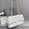High End Womens Bag designer handväska chan plånbok lyx helt ny lingge klassisk clamshell tygväska mode en axel kedja crossbody väska fabriksförsäljning grossist