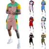 Tute da uomo Moda Uomo Patch Stich T Shirt Pantaloncini Set Estate Palestra Sport Casual Crossfit Magliette 2 pezzi Abito da uomo Tuta