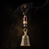 Keychains Copper Guan Yin Heart Sutra Bell Car Key Hanging Jewelry Vintage Brass Keychain Pendant Lucky Buddhist Decoration For Ke226z