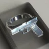 Clusterringen Prachtige Gun Imitatie Ring Punk Legering Stijl Polijsten Motor Cowboy Biker Cool Party Wieden Sieraden Voor Mannen Vrouwen