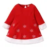 Mädchen Kleider Mädchen Größe 6 Kinder Kleinkind Baby Herbst Winter Weihnachten Schneeflocke Baumwolle Herzform Top Kleid für Kleine