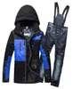 Terno de neve térmico acolchoado de algodão masculino, jaquetas de esqui e calças, conjunto de inverno, patinação, caminhada, acampamento, esqui, roupas à prova de vento 9379788