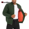 Magcomsen Mens Casual Jackets Autumn zagęszcza izolowana pełna płaszcze z zamkiem błyskawiczni kurtka wiatroodporna do wyjścia 240304