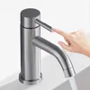 Bathroom Sink Faucets Nickel/Black 304 Stainless Steel Faucet Deck Mounted Cold Mixed Water Tap Toilet Table Basin