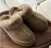 المرأة taz.z مصممة الخردل بذور الجوارب النعال فرو الشرائح الكلاسيكية Ultra Mini منصة Tasman Slip-on Les Petites Suede Wool Blend Comfort Winter