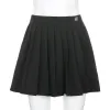 Skirts White Pleated Skirt Short Woman Elastic Waist Mini Skirts Sexy Mircro Summer Embroidery Mini Tennis Skirt New Preppy 2022