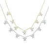 2 kleuren 925 sterling zilveren ketting met vlindervorm verharde witte cz voor vrouwen huwelijkscadeau 2021 zomer strand cool design275n