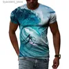 T-shirts voor heren Zomer Mode Cool Surf Sport grafische t-shirts Mannen Interessante persoonlijkheid 3D Creatief afdrukken O-hals Korte mouw Tees Tops L240304