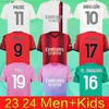 Soccer Jerseys GIROUD AC R.LEAO 2023 THEO TONALI 2024 Football Shirt Home Away Men Kids kitH2434
