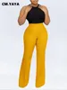 Women's Pants CM. Vintage Women Zipper Back High Waist Straight OL Wide Leg INS 2024 Winter Streetwear Fashion Classic Trousers