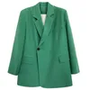 Jaqueta de terno verde high-end para primavera feminina versão high-end casual temperamento silhueta terno