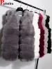 Bont Mouwloos Nep Vossenbont Jas Dames Luxe Vest Jas Pluizige Jaquetas Winter Pluche Chaleco Casacos Casaul Gilet Abrigo Vest