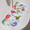 Grande bonito dos desenhos animados PVC tapete de banho antiderrapante chuveiro banheira tapetes com otário almofada de massagem macia crianças mais velho banheiro tapete 240226