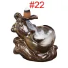 Fragrance Lamps Ceramic Glaze Waterfall Backflow Incense Burner Censer Holder Cones Home Decor Stick Smoke Cone Tower Lotus FY5570