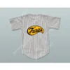 THE BASEBALL FURIES PINSTRIPED GRAY BASEBALL JERSEY Stitched