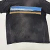 Męskie koszulki Męskie T-shirty Najwyższa jakość Saint 23fw Sky T-shirt z krótkim rękawem Jezus Vintage Ogabrywa bawełniana T Shirt Men Q240304