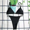 Kvinnors badkläder kvinnors designer bikinis baddräkt baddräkter kvinna tvådelar bikini med brev baddräkter strand trepunktsläpp dhkky