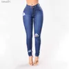 Women's Jeans New Stylish Waisted Denim Pants Pencil Jeans Trousers Plus Size 240304