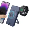 Беспроводное зарядное устройство Powerbank для iPhone Apple Watch 10000 мАч PD 20 Вт Safe Packs Магнит Магнитная подставка 2 в 1 Зарядное устройство Power Bank с коробкой