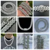 Gra 925 Zilver Ice Out 12mm 15mm 18mm 20mm Vvs Diamond Cubaanse Link Chain Mens Moissanite Rapper Hip Hop Chain Cubaanse Link