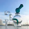 Partihandel 5 tum Nano Globe Rig Mini Dab Rigs Colorful Glass Bongs Hookahs Vattenrör 14 mm kvinnliga fogar Riggar Liten Bong med kvartsbanger