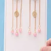 FORSEVEN New Vintage Gold Color Long Tassel Pendant Hairgrips Clips Chinese Hairpins for Cosplay Women Girls Hanfu Dress Costume314t