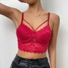 Canottiere da donna in pizzo sexy bellissimo retro in rete stile street tubolare corsetto canotta reggiseni in filo per le donne