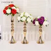 Altın Beyaz Gümüş Mum Çiçek Raf Yolu Kurşun Düğün Dekor Tutucuları Metalcandlestick Çiçek Stand Vazo Masa Merkezi Etkinliği 240228