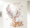 shijuekongjian Deer Rabbit Animal Wall Stickers DIY Flowers Wall Decals for House Kids Rooms Baby Bedroom Decoration 2011309658805