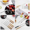 Dinnerware Sets Chocolate Fondue Fork Forks Skewers Decorative Cheese Helpful Fruit Exquisite Dipping Tool