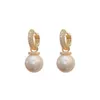 Real Gold Electroplating Micro Inlaid Pearl Exquisite, Fashionable, Versatile, Small Light , Elegant, and Elegant Earrings