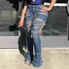 Damesjeans Dihope 2020 Hollow Out Ripped Jeans Persoonlijkheid Taille Denim Femme Bodycon Club Plus Size 240304