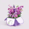 Boxed Flower wenskaart voor Moederdag Vaders Thanksgiving Valentines Floral verjaardag Decor 240301