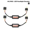 ترقية المصباح الأمامي للسيارة LED Canbus Decoder Lerror Error Free Researtor H1H3 H4 H7 H9 H11Fault Eliminator Automotive Upgrade