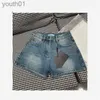 Damen Jeans Luxus Denim Shorts Designer Abzeichen Hosen Hohe Taille Frau Kurze Hose Hip Hop Streetwear Jeans 240304