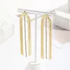 Earrings with Tassels Exaggerated Zircon New Rhinestone Tassel Earrings Long and Luxurious