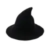 Chapeau de sorcière diversifié le long du bonnet en laine de mouton, chapeau de pêcheur tricoté, mode féminine, seau de bassin pointu pour Halloween235D